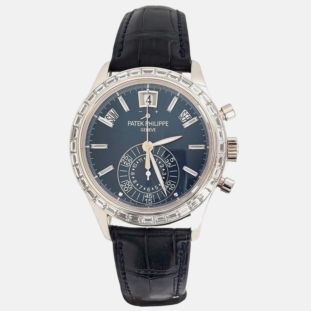 Patek Philippe Complications 5961P Automatic Blue Diamond Platinum Men’s Wristwatch 40.5 mm Patek Philippe Complications 5961P Automatic Blue Diamond Platinum Men’s Wristwatch 40.5 mm