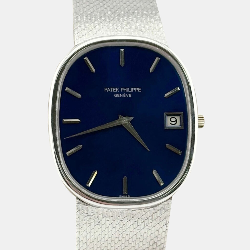 Patek Philippe Ellipse Jumbo 3605 Automatic Blue 18K White Gold Men's Wristwatch 33 mm Patek Philippe Ellipse Jumbo 3605 Automatic Blue 18K White Gold Men's Wristwatch 33 mm