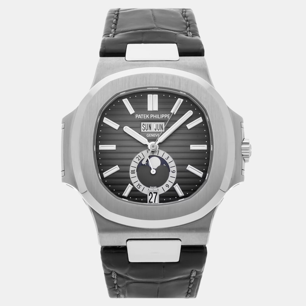 Pre-Owned Patek Philippe Nautilus Annual Calendar Moon Phases 5726A-001 Automatic Men's Watch 40 mm Pre-Owned Patek Philippe Nautilus Annual Calendar Moon Phases 5726A-001 Automatic Men's Watch 40 mm
