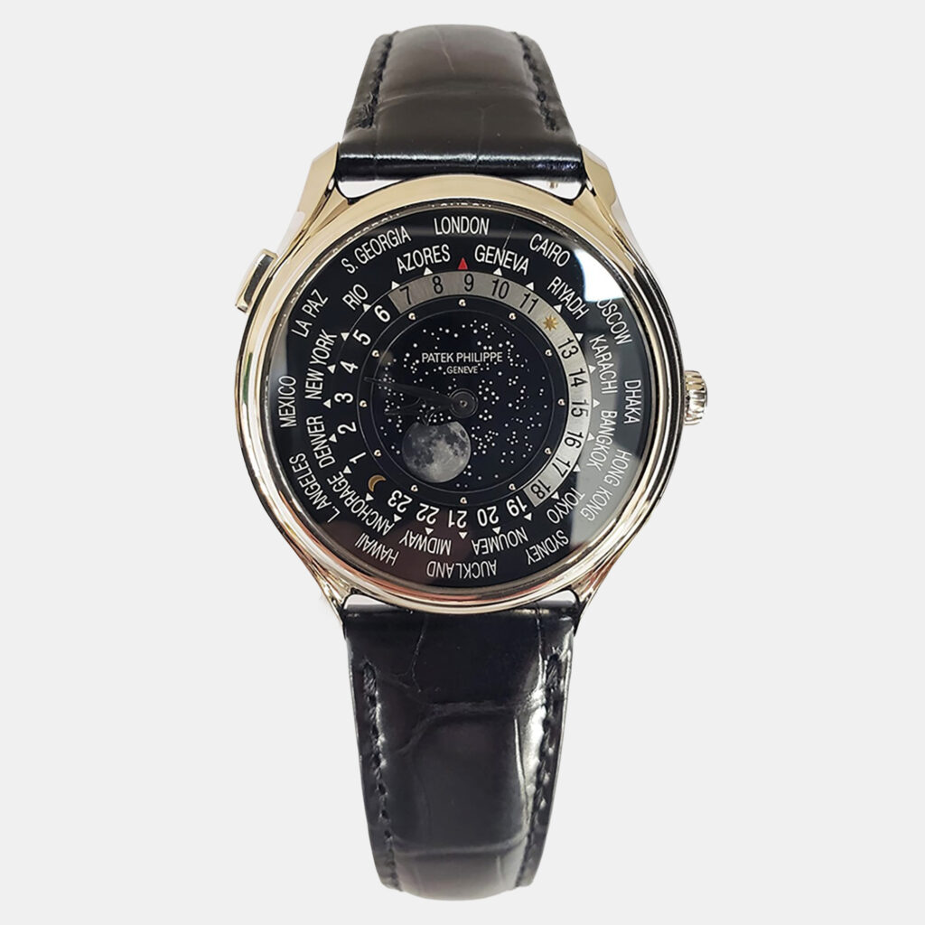 luxury-men-patek-philippe-used-watches-p1234695-006-1.jpg Patek Philippe World Time 5575G-001 Automatic Black 18k White Gold Men's Wristwatch 39.5 mm