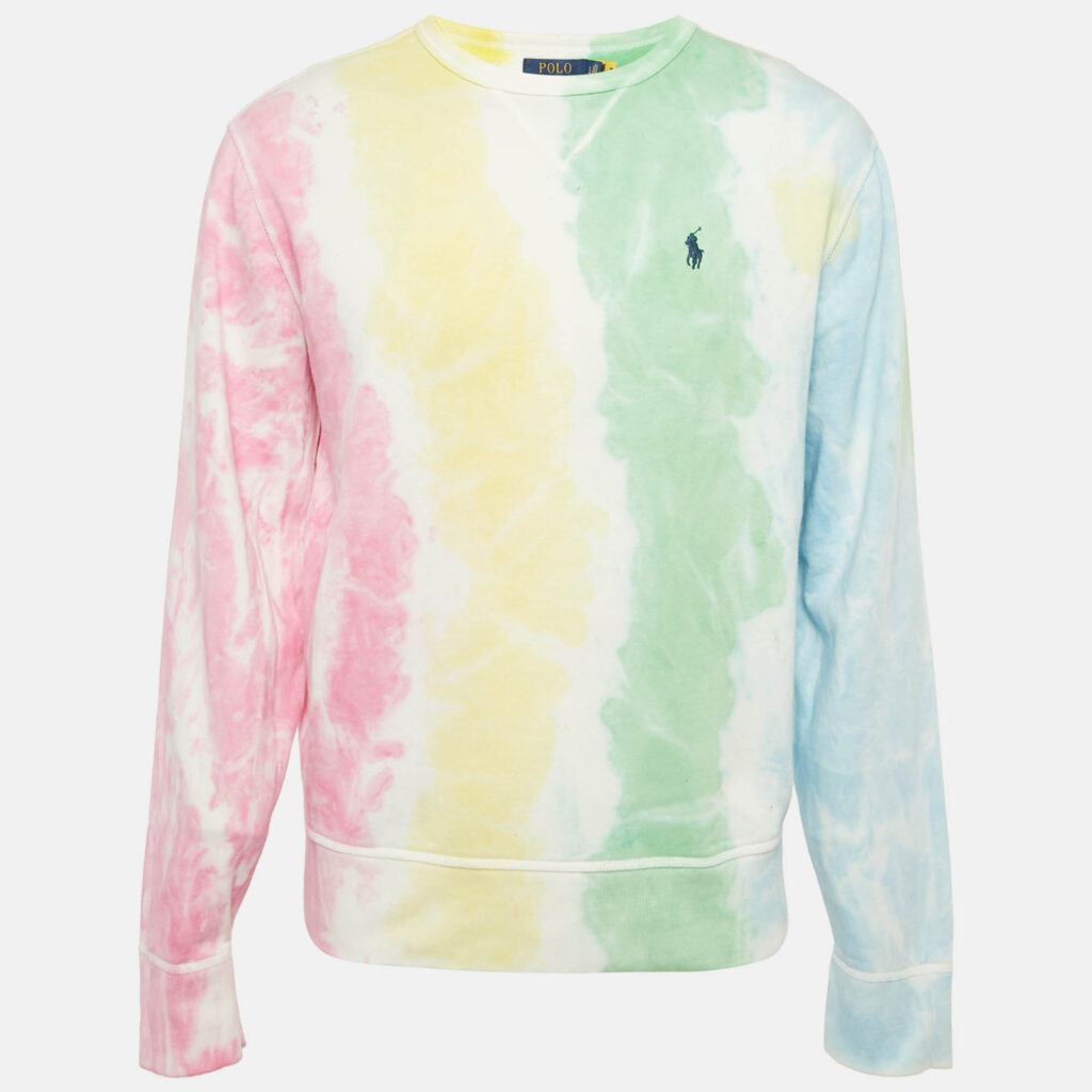 Polo Ralph Lauren Multicolor Tie-Dye Cotton Fleece Sweatshirt L