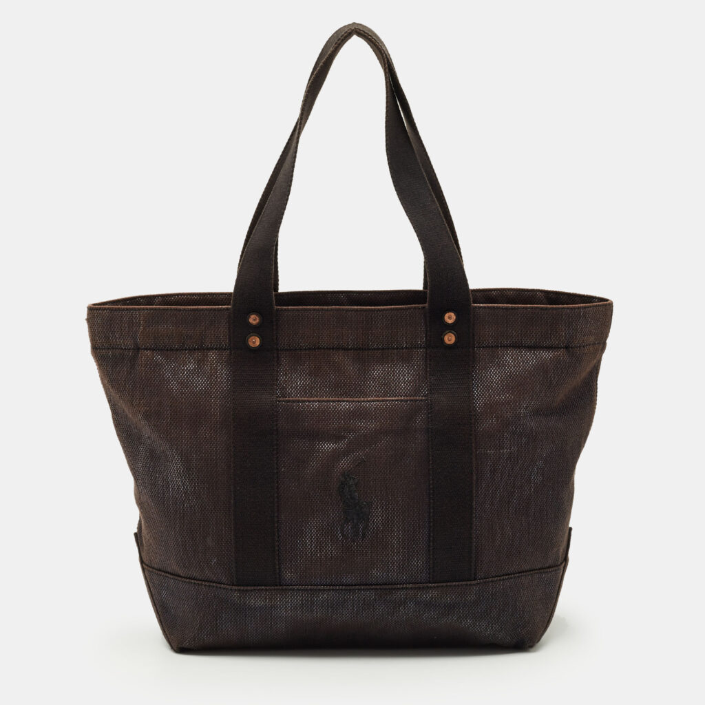 Polo Ralph Lauren Metallic Canvas Big Pony Tote
