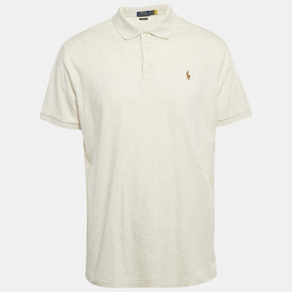 Polo Ralph Lauren Off-White Cotton Polo T-Shirt XL
