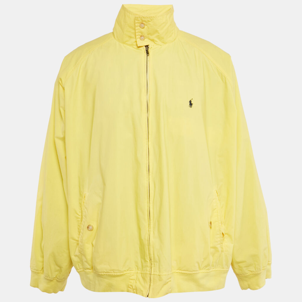 Polo Ralph Lauren Yellow Cotton Zip-Up Jacket XXL Polo Ralph Lauren Yellow Cotton Zip-Up Jacket XXL