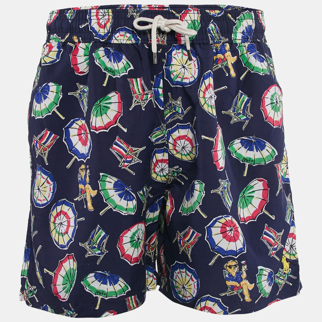 Polo Ralph Lauren Navy Blue Printed Swim Briefs L Polo Ralph Lauren Navy Blue Printed Swim Briefs L
