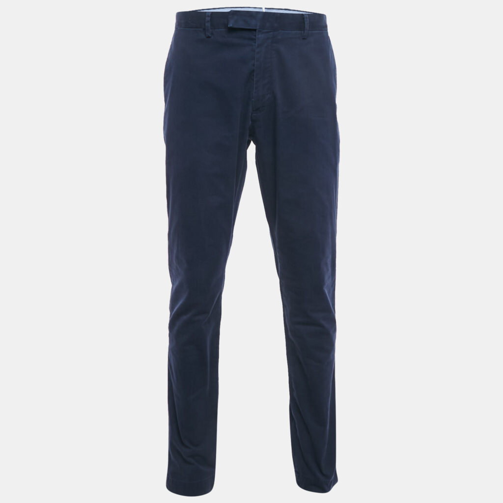 Polo Ralph Lauren Blue Cotton Stretch Slim Fit Trousers XL Polo Ralph Lauren Blue Cotton Stretch Slim Fit Trousers XL