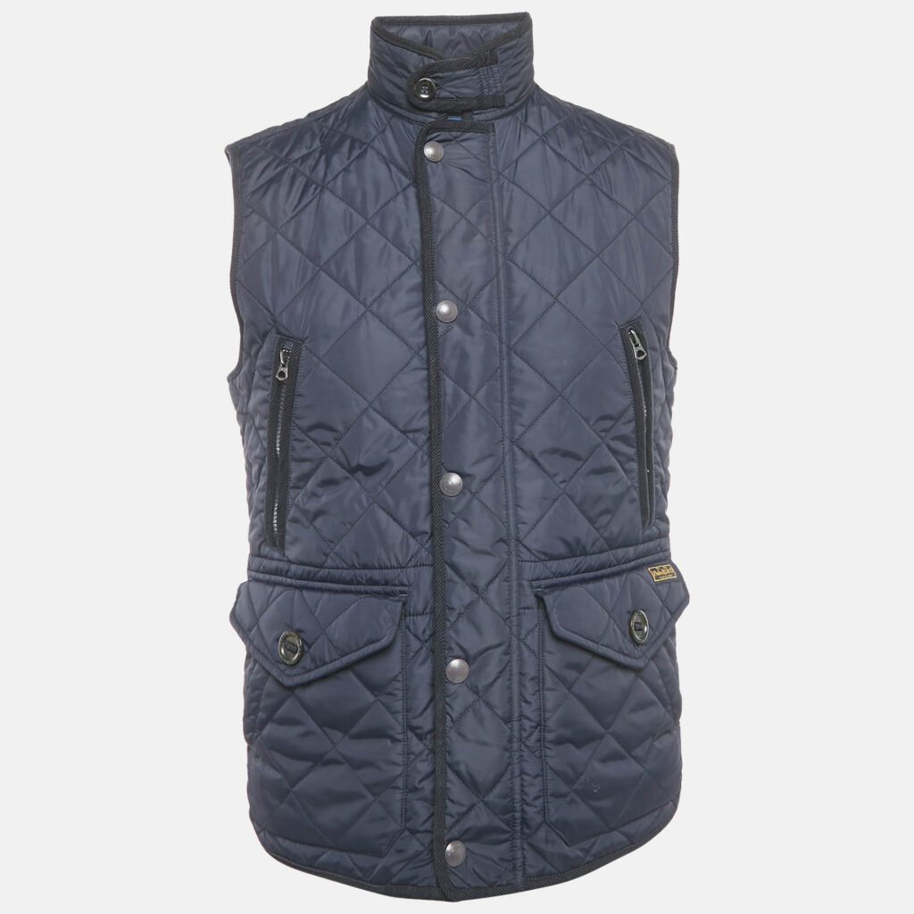 Polo Ralph Lauren Navy Blue Nylon Quilted Gilet S