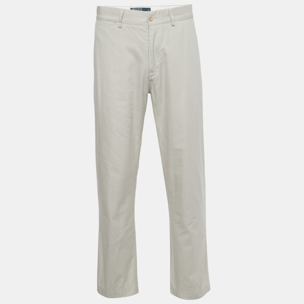 Polo Ralph Lauren Cream Cotton Formal Trousers L