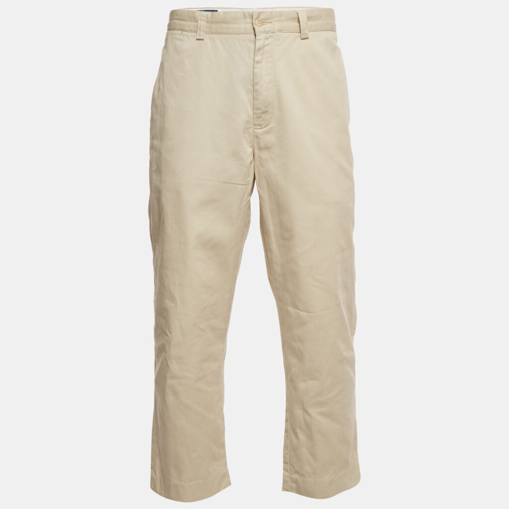 Polo Ralph Lauren Cream Cotton Custom Fit Trousers XL Polo Ralph Lauren Cream Cotton Custom Fit Trousers XL