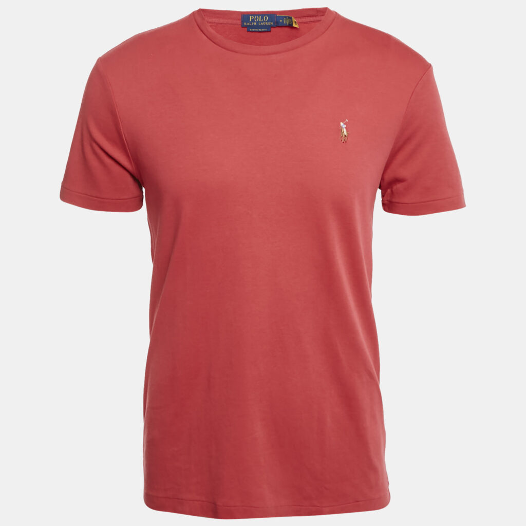 Polo Ralph Lauren Red Embroidered Polo Pony Cotton T-Shirt M Polo Ralph Lauren Red Embroidered Polo Pony Cotton T-Shirt M