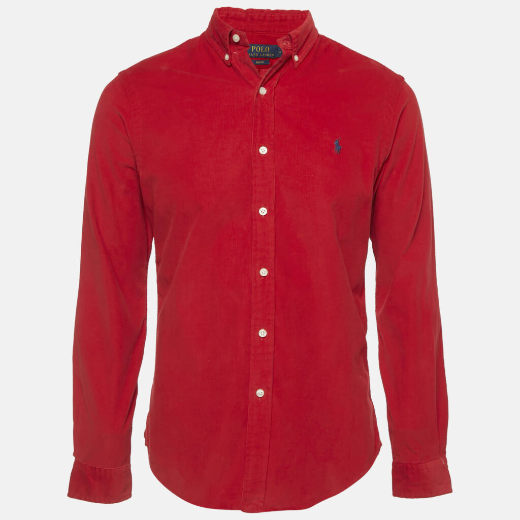Polo Ralph Lauren Red Corduroy Slim Fit Shirt M Polo Ralph Lauren Red Corduroy Slim Fit Shirt M