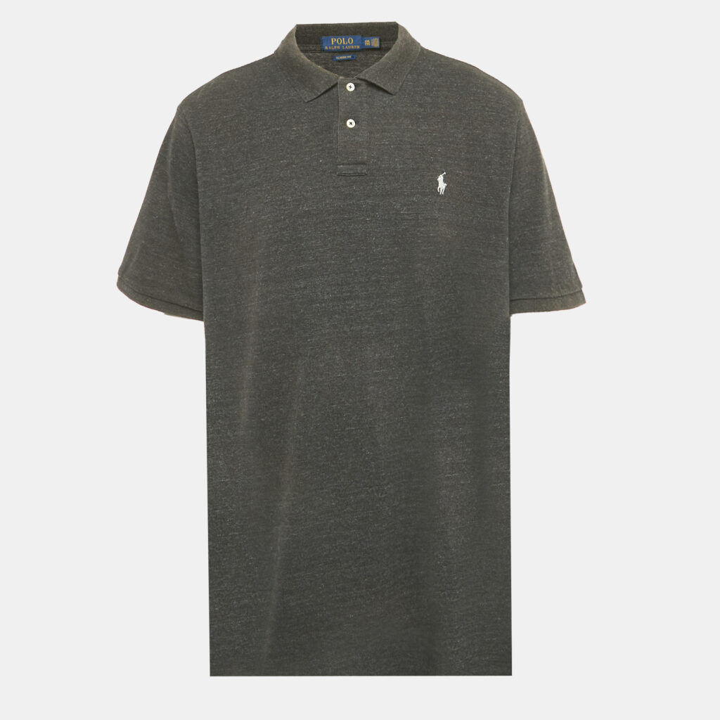 Polo Ralph Lauren Grey Logo Embroidered Cotton Classic Fit Polo T-Shirt XXL Polo Ralph Lauren Grey Logo Embroidered Cotton Classic Fit Polo T-Shirt XXL