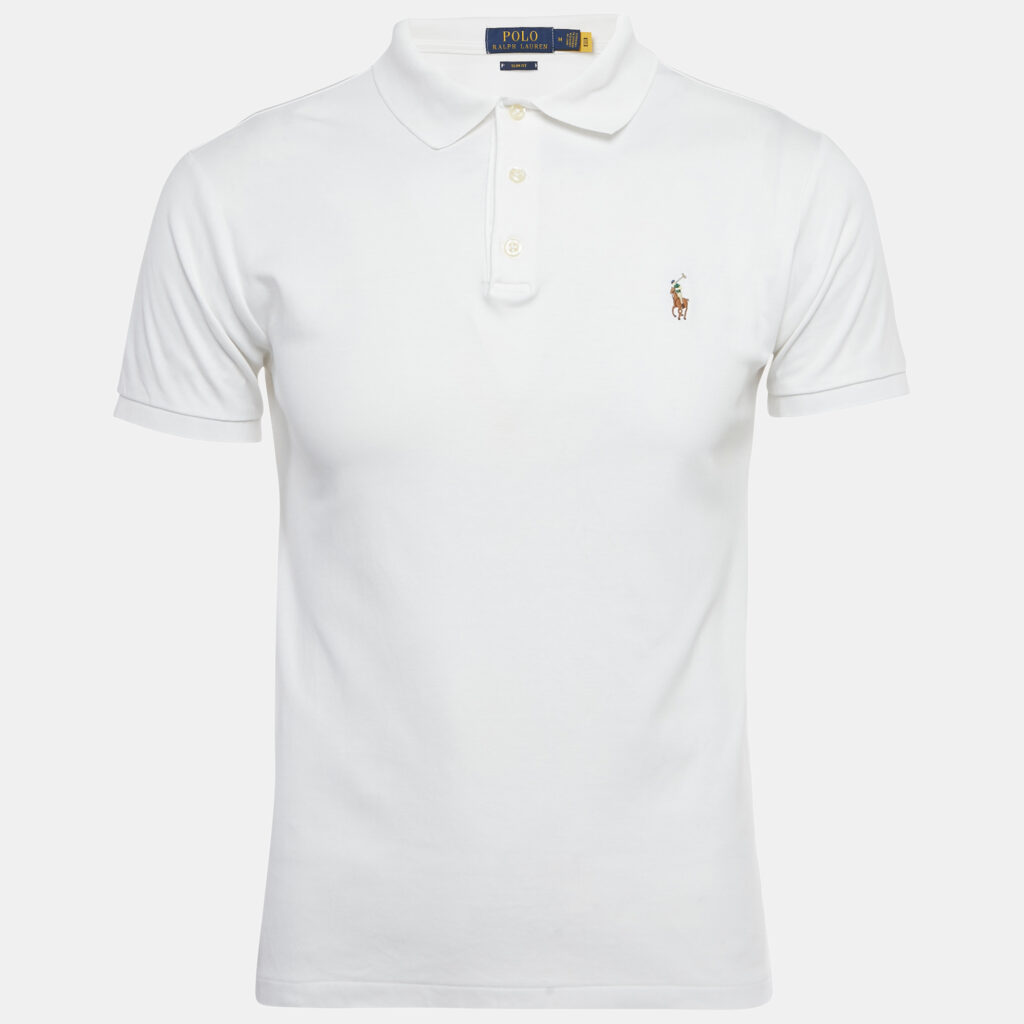 Polo Ralph Lauren White Jersey Polo T-Shirt M Polo Ralph Lauren White Jersey Polo T-Shirt M