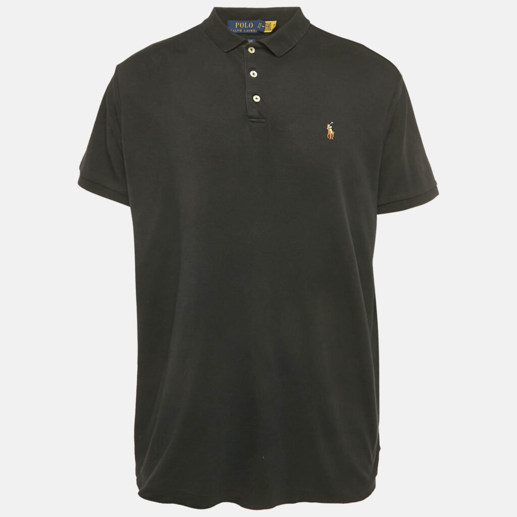 Polo Ralph Lauren Black Logo Embroidered Cotton Polo T-Shirt XXL Polo Ralph Lauren Black Logo Embroidered Cotton Polo T-Shirt XXL