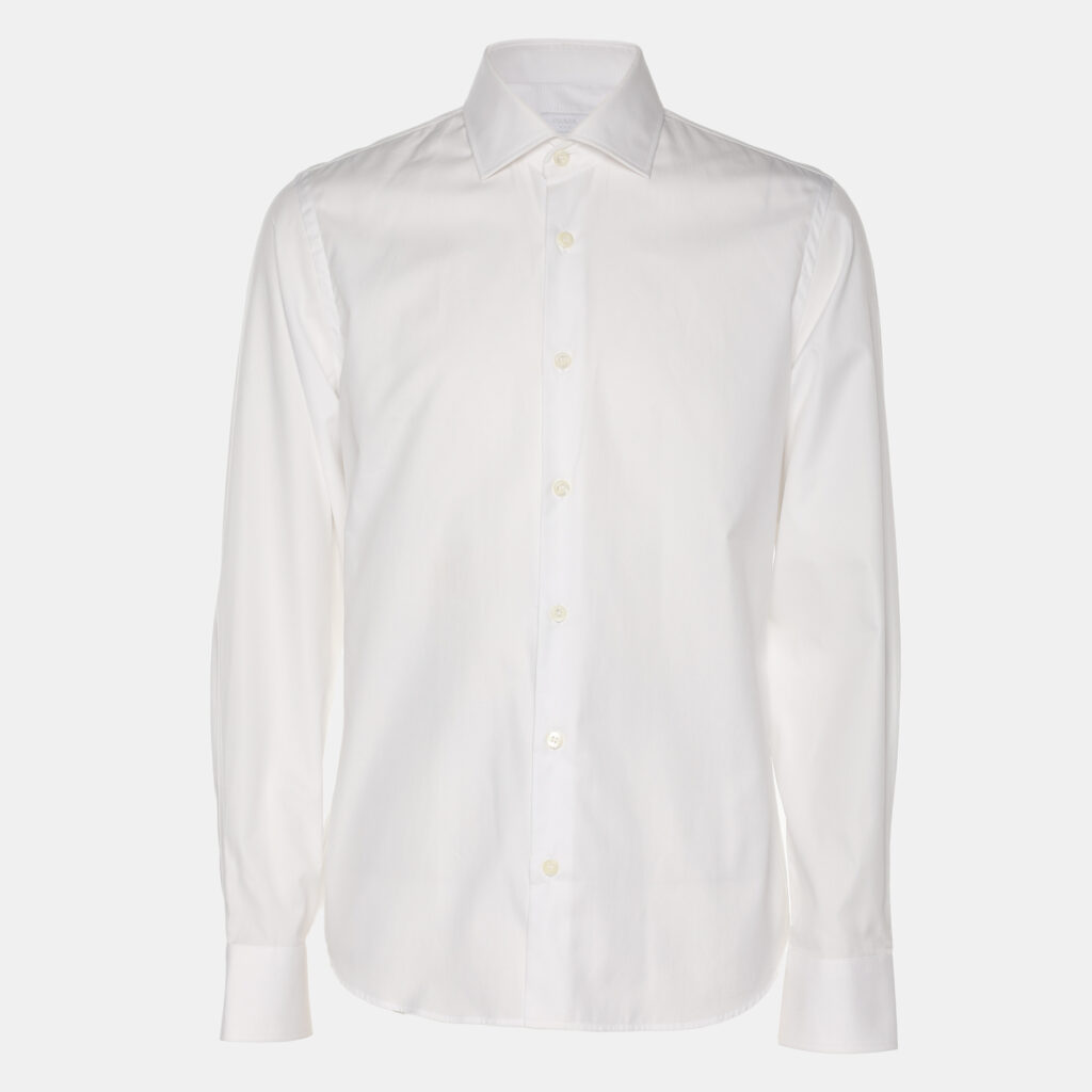 luxury-men-prada-new-clothes-p1249595-001-1.jpg Prada White Cotton Button Front Shirt S