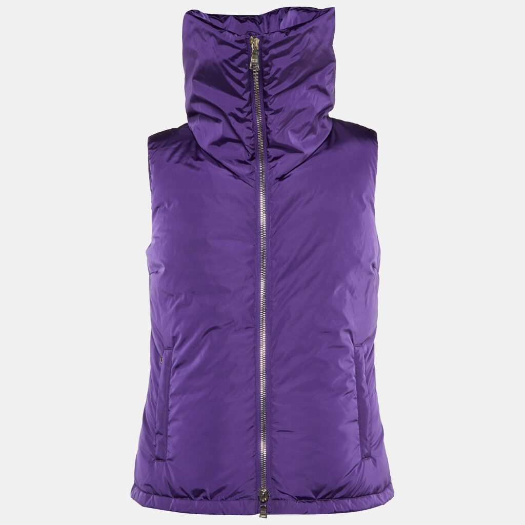 Prada Sport Purple Nylon Puffer Vest XS