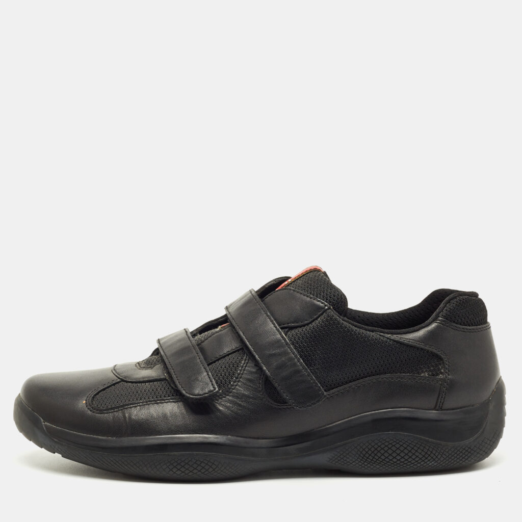 Prada Sport Black Mesh and Leather Low Top Sneakers Size 44.5 Prada Sport Black Mesh and Leather Low Top Sneakers Size 44.5