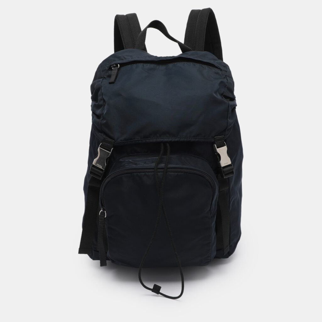 Prada Navy Blue Nylon Drawstring Backpack Prada Navy Blue Nylon Drawstring Backpack