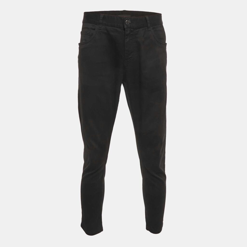 Prada Black Cotton Gabardine Pants L