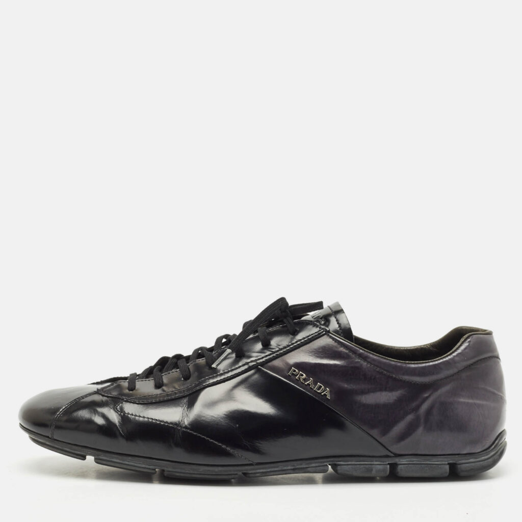 Prada Black Leather Low Top Sneakers Size 43 Prada Black Leather Low Top Sneakers Size 43