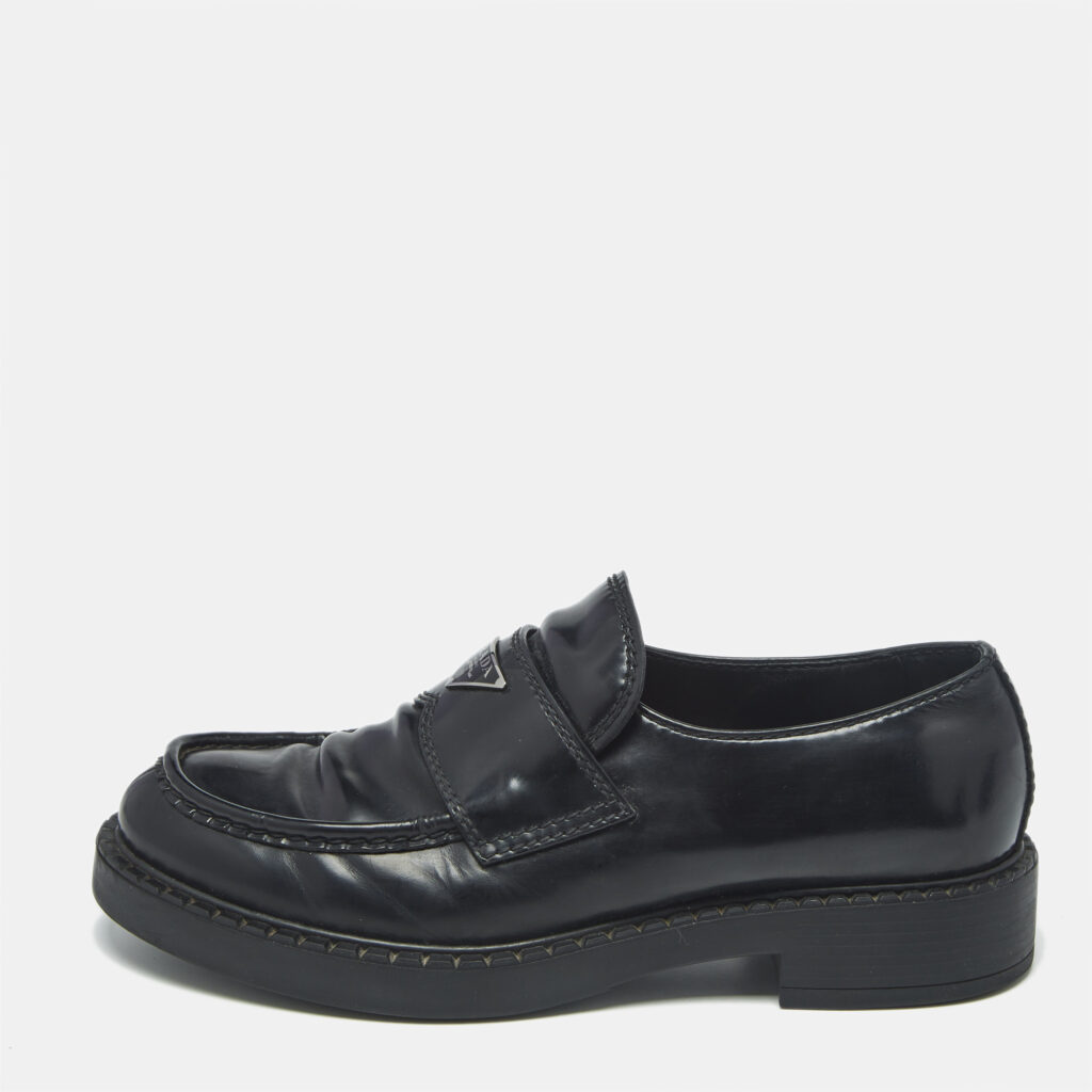 Prada Black Leather Monolith Platform Loafers Size 42 Prada Black Leather Monolith Platform Loafers Size 42