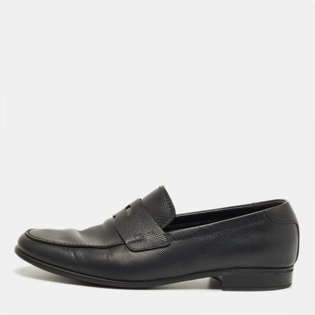 Prada Black Leather Penny Loafers Size 42.5 Prada Black Leather Penny Loafers Size 42.5