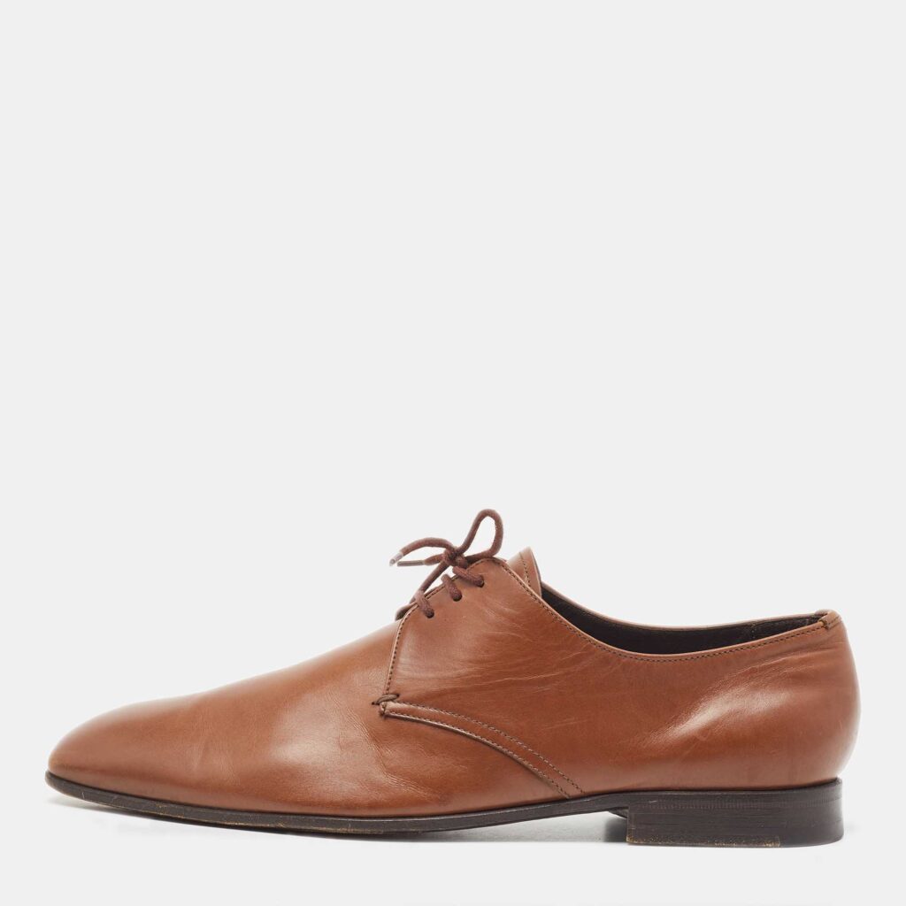 Prada Brown Leather Square Toe Derby Size 41.5 Prada Brown Leather Square Toe Derby Size 41.5