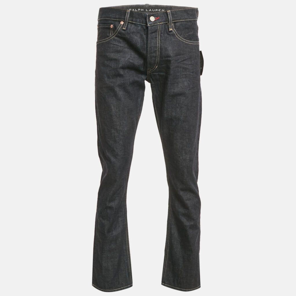 Ralph Lauren Navy Blue Denim Straight Fit Jeans M Waist 32" Ralph Lauren Navy Blue Denim Straight Fit Jeans M Waist 32"