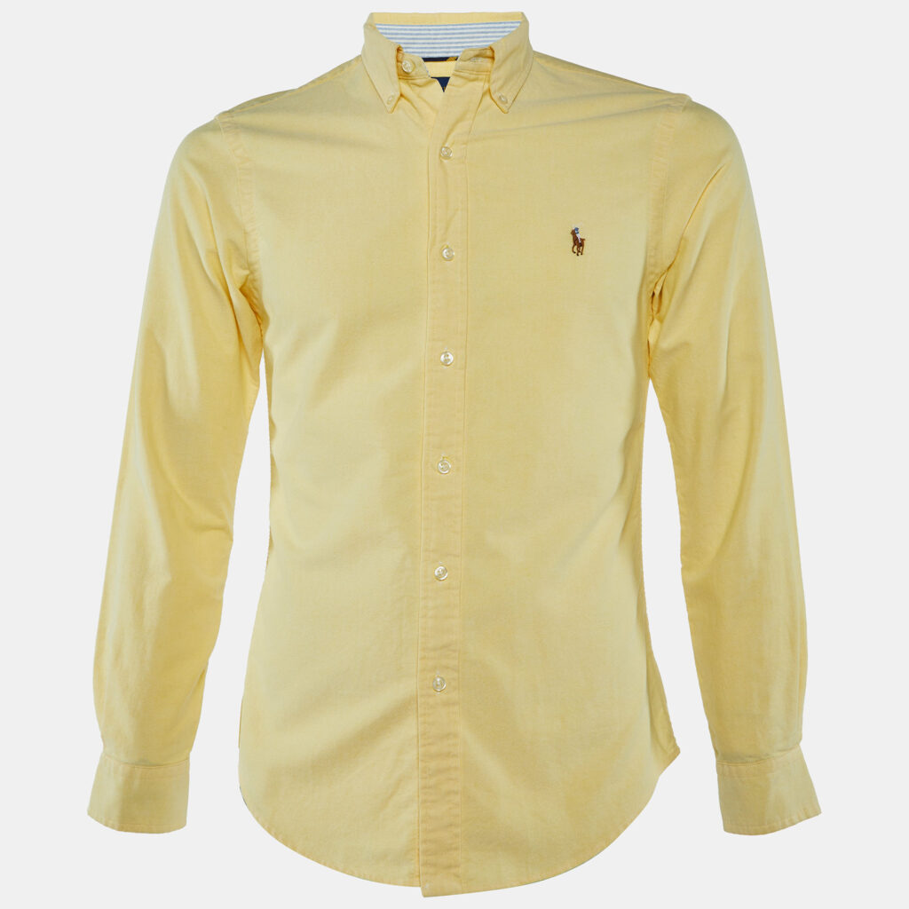 Ralph Lauren Yellow Cotton Button Front Shirt S Ralph Lauren Yellow Cotton Button Front Shirt S