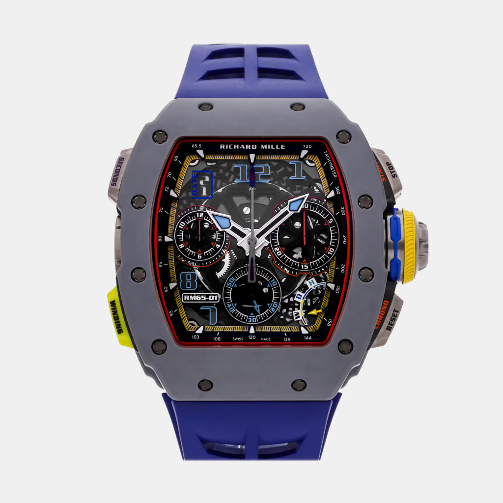Richard Mille RM65-01 Split Chronograph RM65-01 FQ Automatic Black Quartz Carbon Men's Wristwatch 50mm Richard Mille RM65-01 Split Chronograph RM65-01 FQ Automatic Black Quartz Carbon Men's Wristwatch 50mm