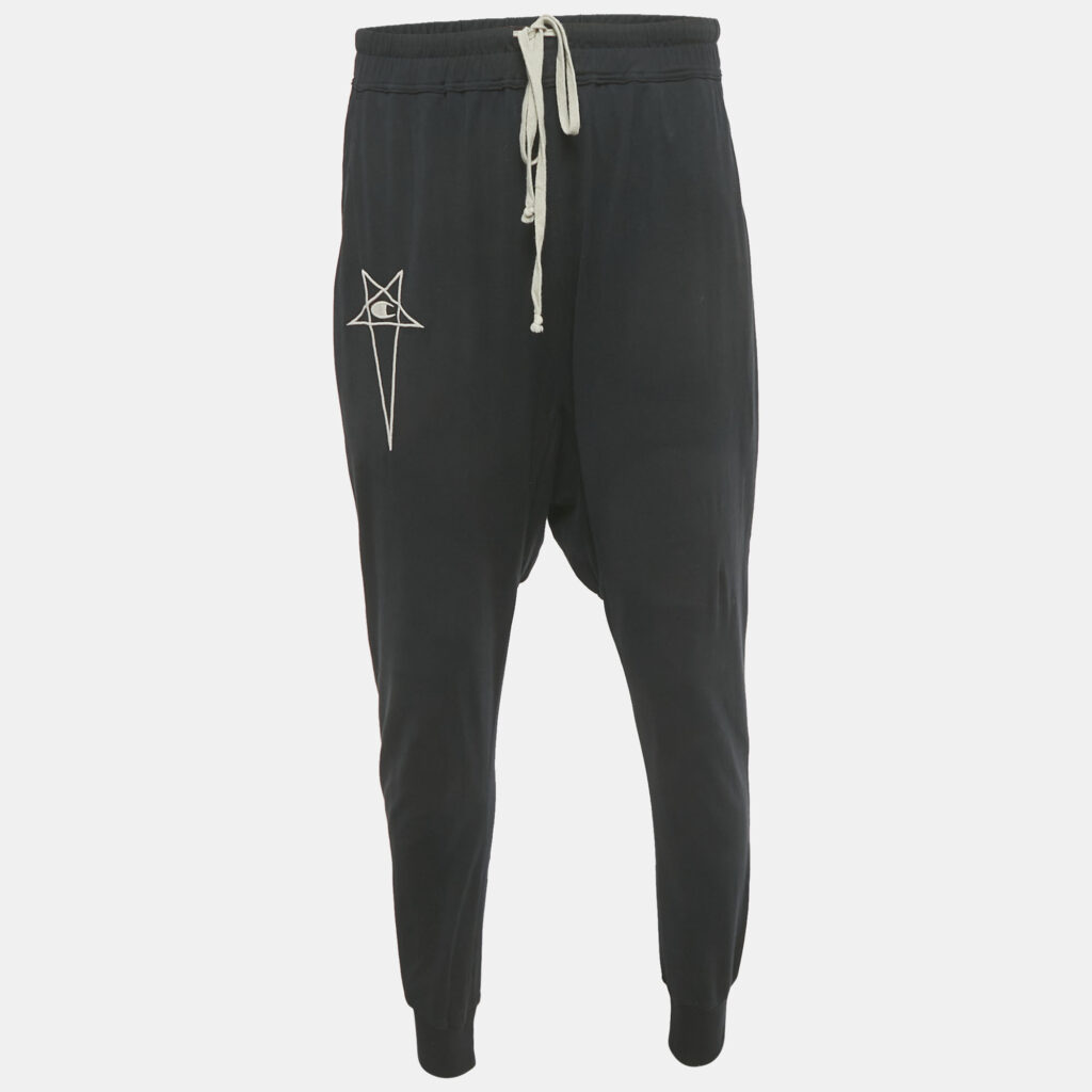 luxury-men-rick-owens-used-clothes-p1249381-006-1.jpg Rick Owens x Champions Black Cotton Harem Pants L