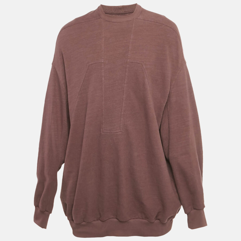 Rick Owens Purple Cotton Splintered Peter Sweatshirt S