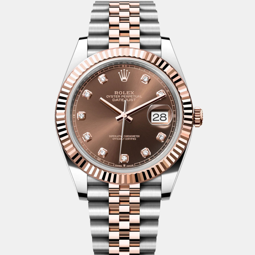 Rolex Datejust 126331-0004 Automatic Chocolate Diamond 18K Rose Gold Stainless Steel Men’s Wristwatch 41 mm Rolex Datejust 126331-0004 Automatic Chocolate Diamond 18K Rose Gold Stainless Steel Men’s Wristwatch 41 mm
