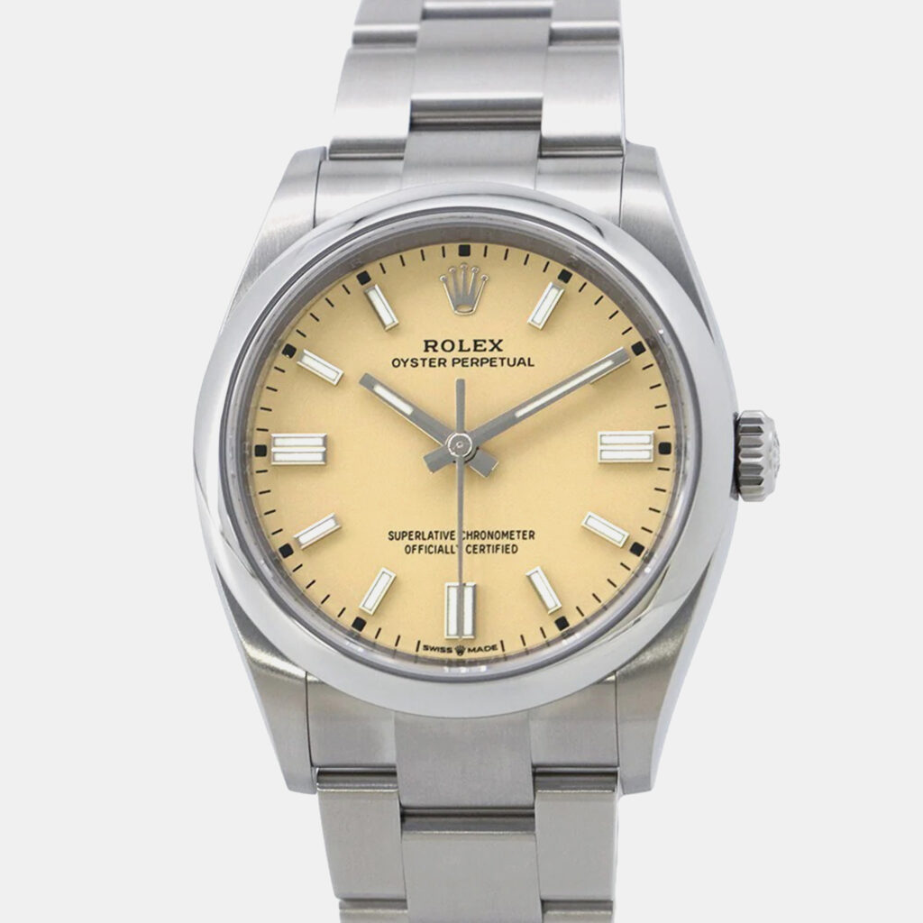 Rolex Oyster Perpetual 126000 Automatic Beige Stainless Steel Men's Wristwatch 36 mm Rolex Oyster Perpetual 126000 Automatic Beige Stainless Steel Men's Wristwatch 36 mm