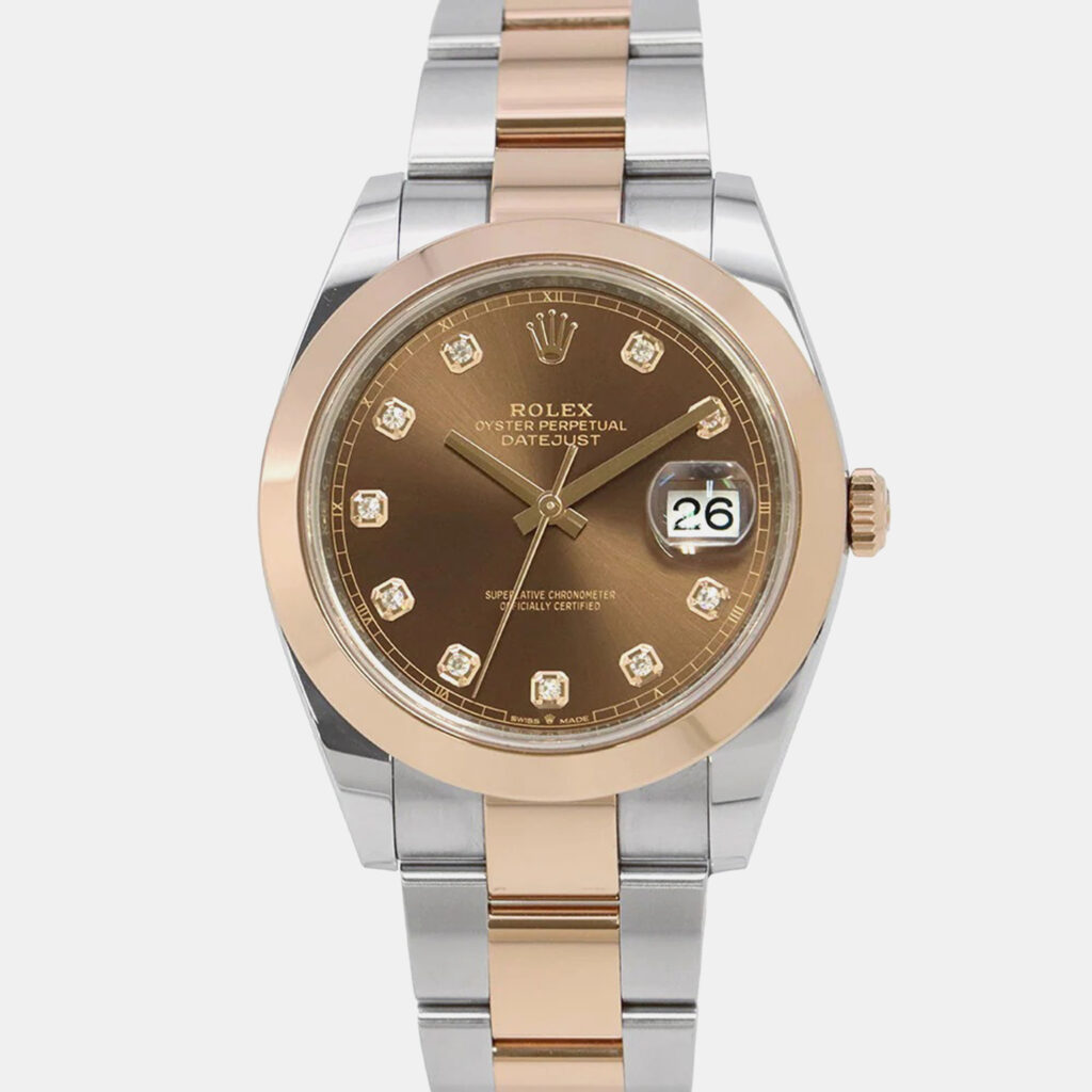 Rolex Datejust 126301G Automatic Brown 18k Rose Gold Stainless Steel Diamond Men's Wristwatch 41 mm Rolex Datejust 126301G Automatic Brown 18k Rose Gold Stainless Steel Diamond Men's Wristwatch 41 mm