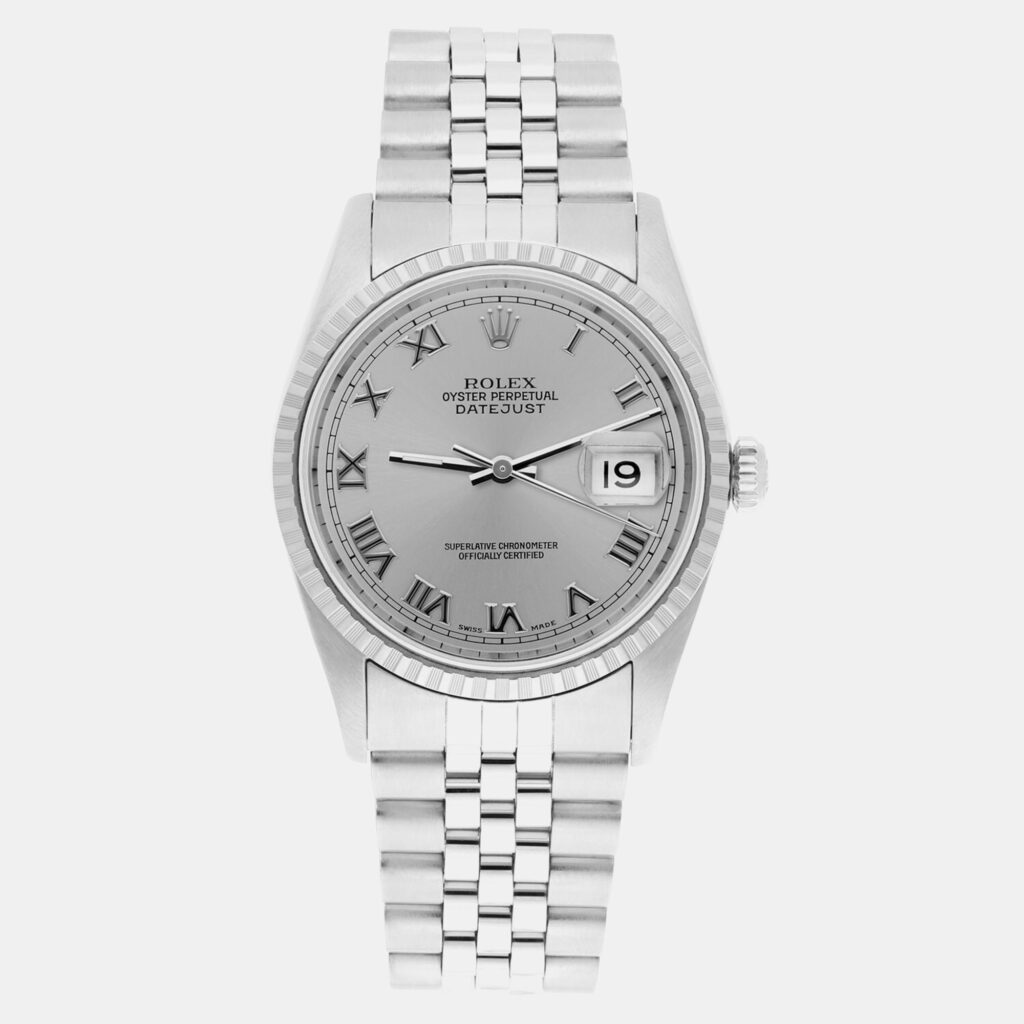 Rolex Datejust 16220 Automatic Silver Stainless Steel Men's Wristwatch 36 mm Rolex Datejust 16220 Automatic Silver Stainless Steel Men's Wristwatch 36 mm