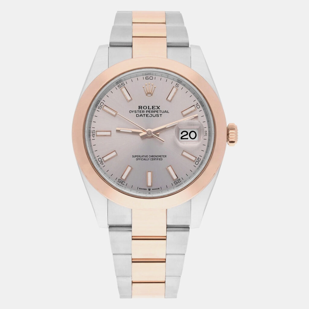 Rolex Datejust 126301 Automatic Sundust 18k Rose Gold Stainless Steel Men's Wristwatch 41 mm Rolex Datejust 126301 Automatic Sundust 18k Rose Gold Stainless Steel Men's Wristwatch 41 mm