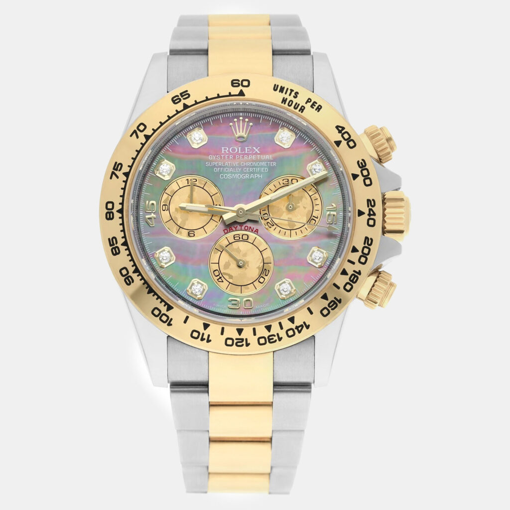 Rolex Cosmograph Daytona 116503 Automatic Tahitian MOP 18K Yellow Gold Stainless Steel Men's Wristwatch 40 mm Rolex Cosmograph Daytona 116503 Automatic Tahitian MOP 18K Yellow Gold Stainless Steel Men's Wristwatch 40 mm