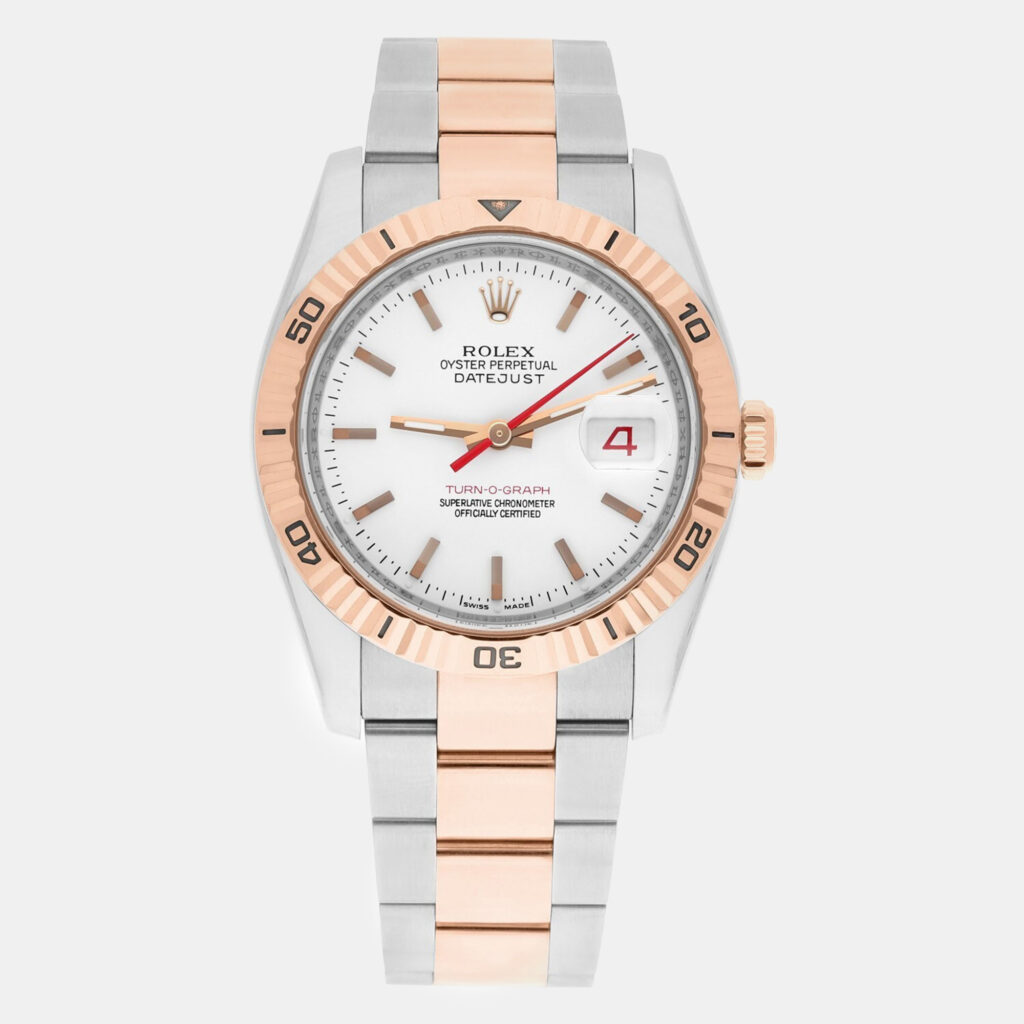 Rolex Datejust 116261 Automatic White 18k Rose Gold Stainless Steel Men's Wristwatch 36 mm Rolex Datejust 116261 Automatic White 18k Rose Gold Stainless Steel Men's Wristwatch 36 mm