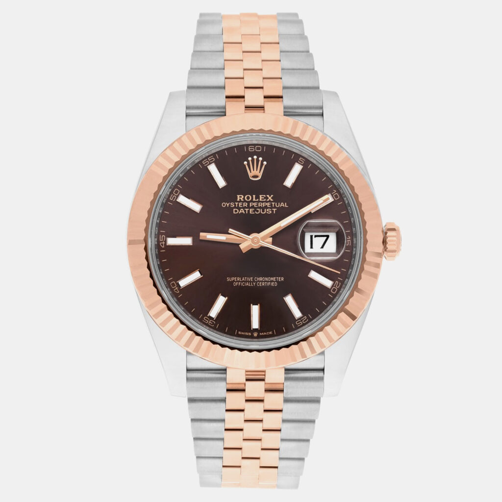 Rolex Datejust 126331-0002 Automatic Chocolate 18k Rose Gold Stainless Steel Men's Wristwatch 41 mm Rolex Datejust 126331-0002 Automatic Chocolate 18k Rose Gold Stainless Steel Men's Wristwatch 41 mm