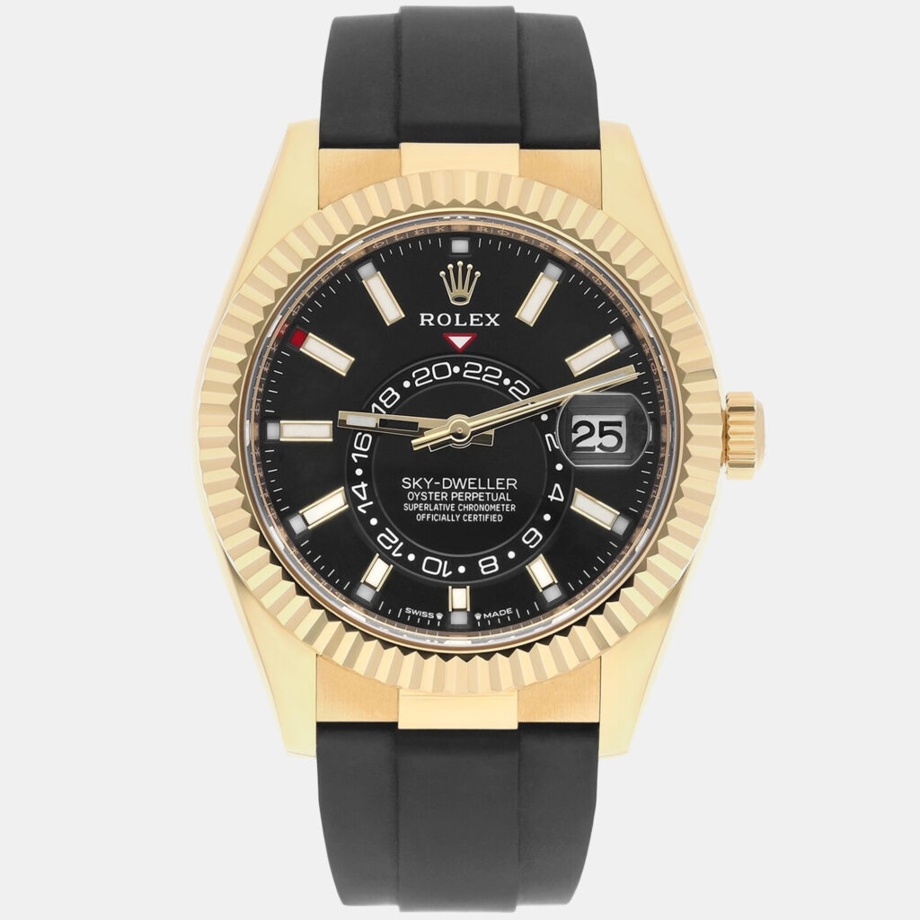 Rolex Sky-Dweller 336238 Automatic Black 18k Yellow Gold Men's Wristwatch 42 mm Rolex Sky-Dweller 336238 Automatic Black 18k Yellow Gold Men's Wristwatch 42 mm