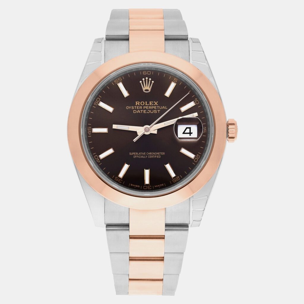 Rolex Datejust 126301 Automatic Brown 18k Rose Gold Stainless Steel Men's Wristwatch 41 mm Rolex Datejust 126301 Automatic Brown 18k Rose Gold Stainless Steel Men's Wristwatch 41 mm