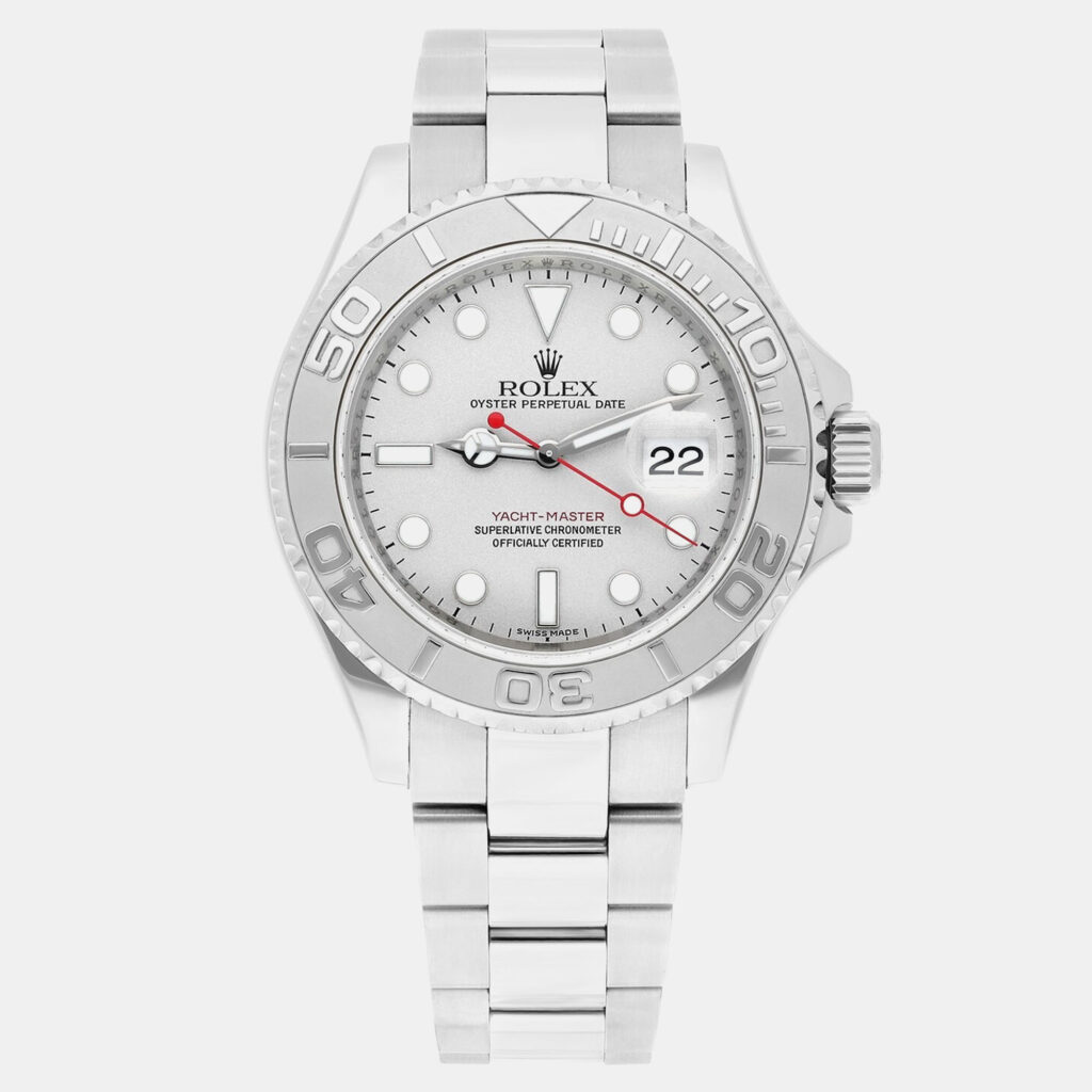 Rolex Yacht-Master 16622 Automatic Silver Platinum Men's Wristwatch 40 mm Rolex Yacht-Master 16622 Automatic Silver Platinum Men's Wristwatch 40 mm