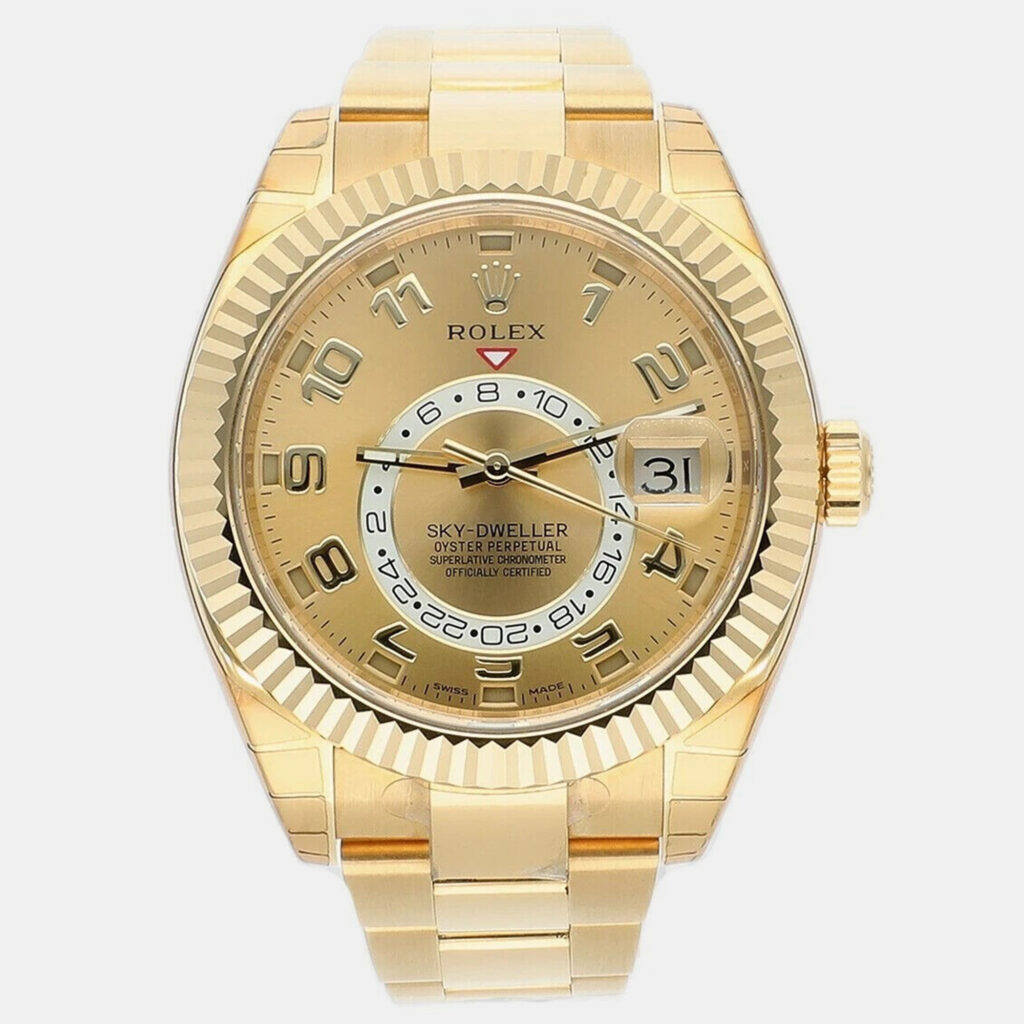 Rolex Sky-Dweller 326938 Automatic Champagne 18k Yellow Gold Men's Wristwatch 42 mm Rolex Sky-Dweller 326938 Automatic Champagne 18k Yellow Gold Men's Wristwatch 42 mm