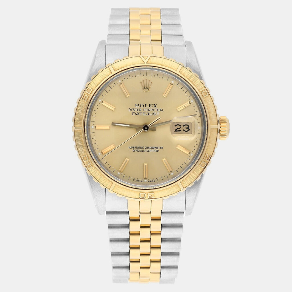 Rolex Datejust 16253 Automatic Champagne 18k Yellow Gold Stainless Steel Men's Wristwatch 36 mm Rolex Datejust 16253 Automatic Champagne 18k Yellow Gold Stainless Steel Men's Wristwatch 36 mm