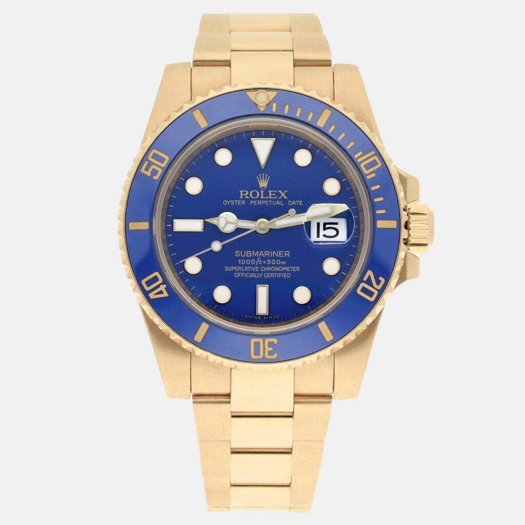 Rolex Submariner 116618LB Automatic Blue 18k Yellow Gold Men's Wristwatch 40 mm Rolex Submariner 116618LB Automatic Blue 18k Yellow Gold Men's Wristwatch 40 mm