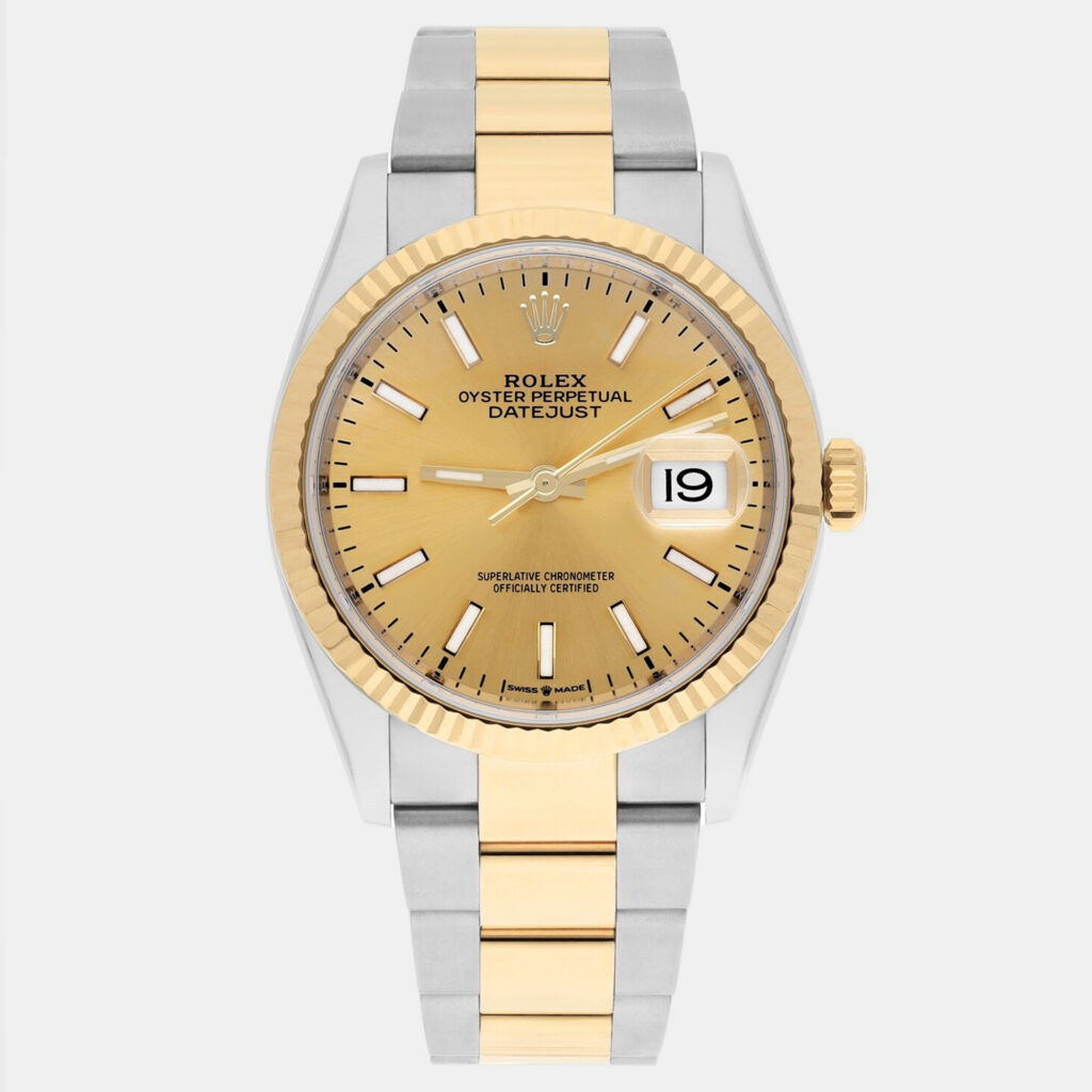 Rolex Datejust 126233 Automatic Champagne 18k Yellow Gold Stainless Steel Men's Wristwatch 36 mm Rolex Datejust 126233 Automatic Champagne 18k Yellow Gold Stainless Steel Men's Wristwatch 36 mm