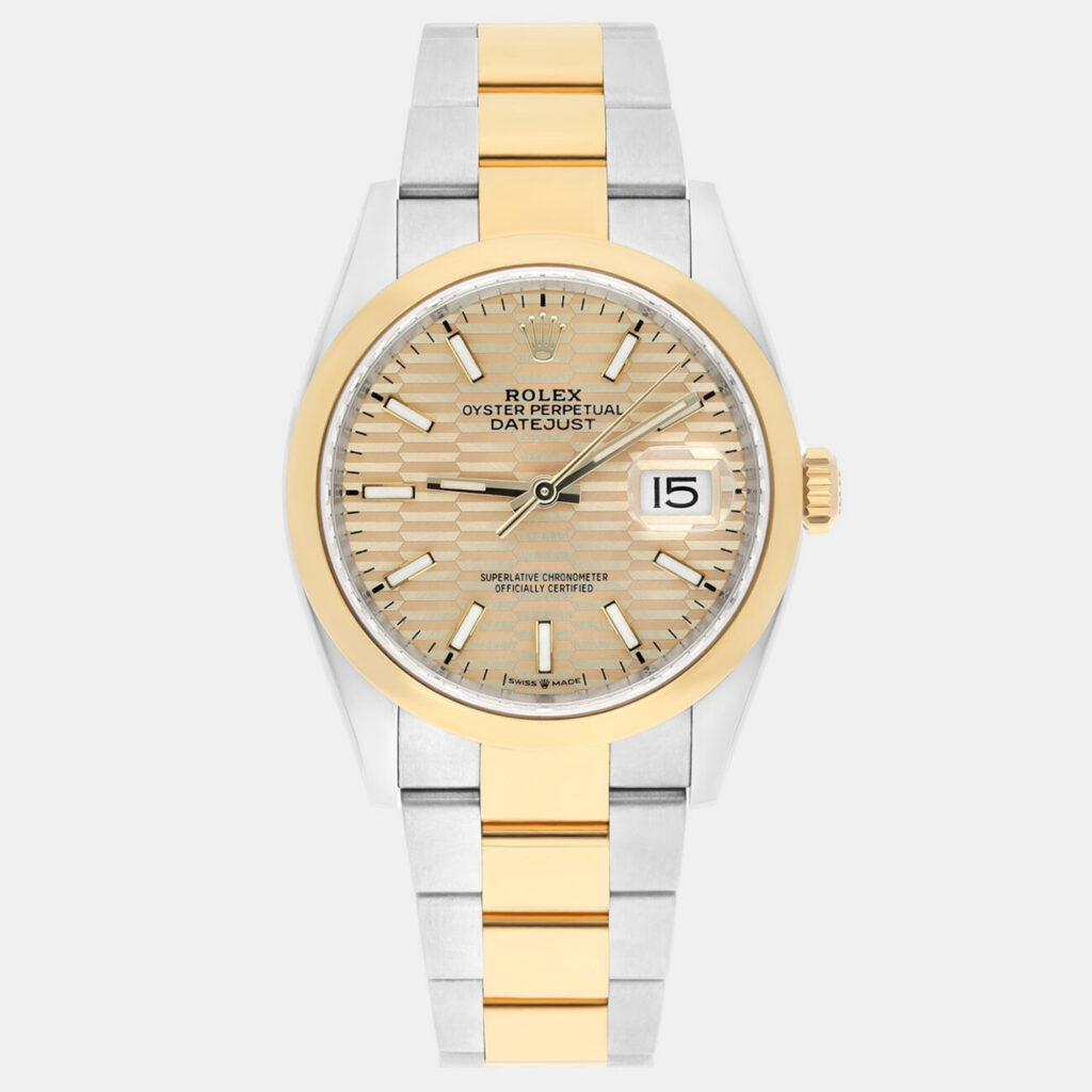 Rolex Datejust 126203-0040 Automatic Champagne 18k Yellow Gold Stainless Steel Men's Wristwatch 36 mm Rolex Datejust 126203-0040 Automatic Champagne 18k Yellow Gold Stainless Steel Men's Wristwatch 36 mm