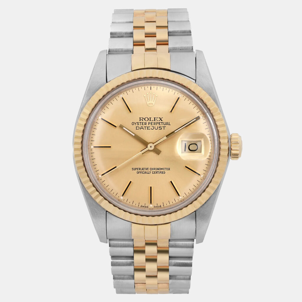 Rolex Datejust 16013 Automatic Champagne Dial 18K Yellow Gold Stainless Steel Men's Wristwatch 36 mm Rolex Datejust 16013 Automatic Champagne Dial 18K Yellow Gold Stainless Steel Men's Wristwatch 36 mm
