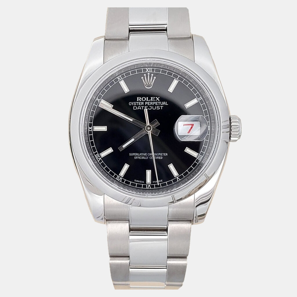 Rolex Datejust 116200 Automatic Black Stainless Steel Men's Wristwatch 36 mm Rolex Datejust 116200 Automatic Black Stainless Steel Men's Wristwatch 36 mm